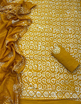 Block Print Elegant Cotton Suit Set - Yanchi